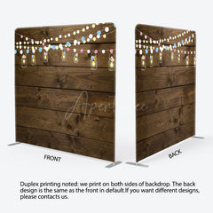 Aperturee Aperturee Hanging Lamp Vintage Wooden Tension Fabric Backdrop