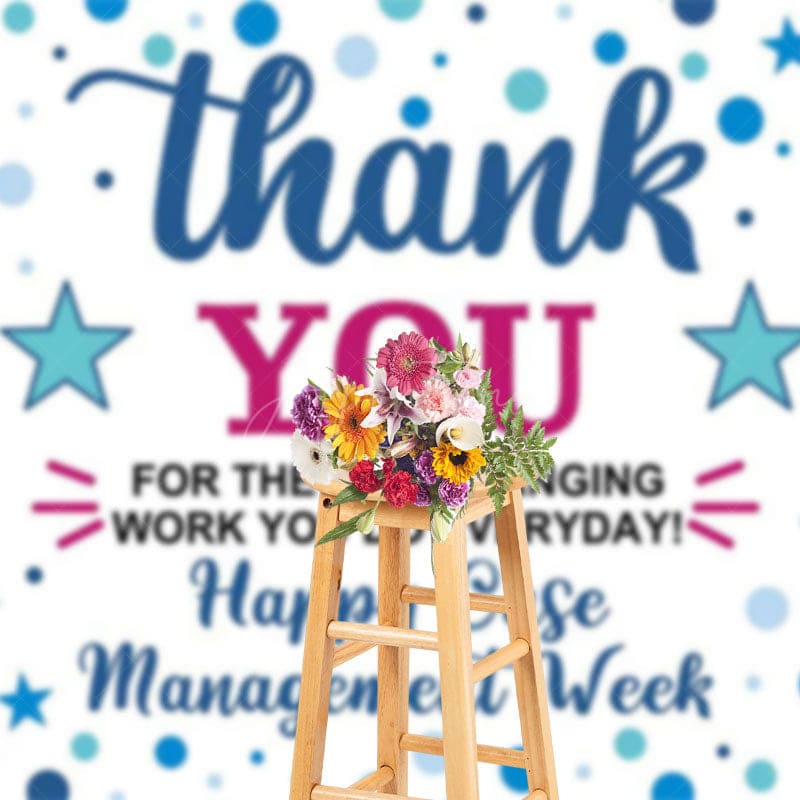 Aperturee - Aperturee Happy Case Management Blue Dots Thank You Backdrop