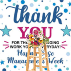 Aperturee - Aperturee Happy Case Management Blue Dots Thank You Backdrop