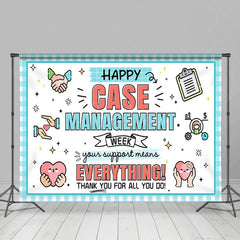 Aperturee - Aperturee Happy Case Management Week Blue Thank You Backdrop