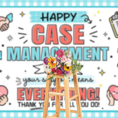 Aperturee - Aperturee Happy Case Management Week Blue Thank You Backdrop