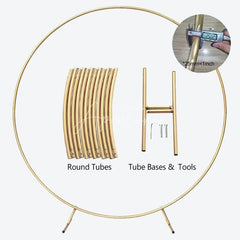 Aperturee - Aperturee Happy Easter Round Backdrop Watercolor Bunny and Spring Eggs Party Photography Background