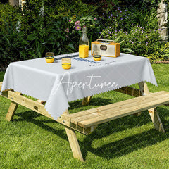 Aperturee - Aperturee Happy Father’S Day Tie Print Rectangular Tablecloth