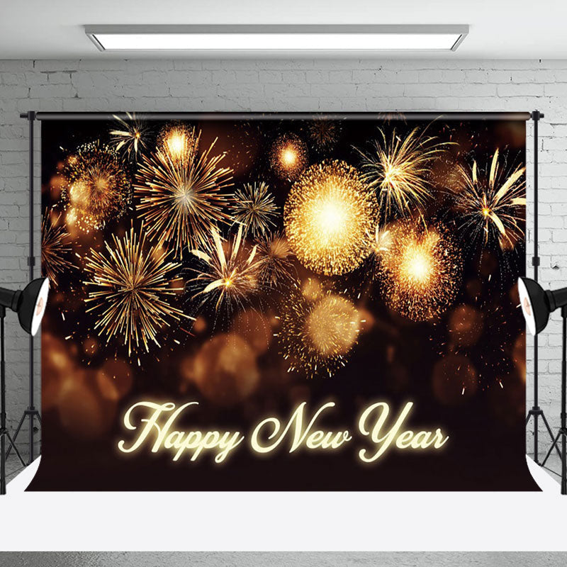 Aperturee - Aperturee Happy New Year Shiny Golden Carnival Night Backdrop