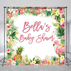 Aperturee - Aperturee Hawaii Summer Floral Custom Baby Shower Backdrop