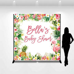 Aperturee - Aperturee Hawaii Summer Floral Custom Baby Shower Backdrop