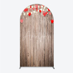 Aperturee - Aperturee Heart Wood Arch Backdrop Rustic Valentine’s Day Wedding Engagement Party Decor