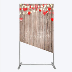 Aperturee - Aperturee Heart Wood Rectangle Backdrop Rustic Valentine’s Day Wedding Engagement Party Decor