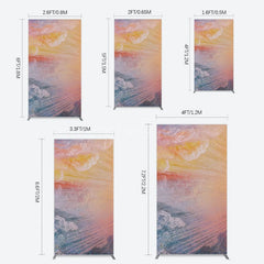 Aperturee - Aperturee Heavenly Sunrise Holy Halo Birthday Rectangle Backdrop