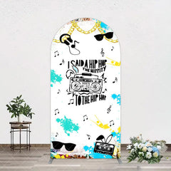 Aperturee - Aperturee Hip Hop Sunglasses Note Gold Necklace Arch Backdrop