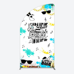 Aperturee - Aperturee Hip Hop Sunglasses Note Gold Necklace Half Moon Arch Backdrop