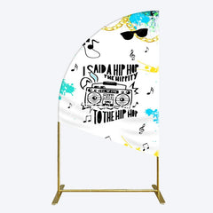 Aperturee - Aperturee Hip Hop Sunglasses Note Gold Necklace Half Moon Arch Backdrop