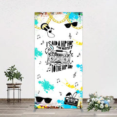 Aperturee - Aperturee Hip Hop Sunglasses Note Gold Necklace Rectangle Backdrop