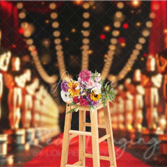 Aperturee - Aperturee Hollywood Awards Night Photography Backdrop Red Carpet Golden Statues Event Background VIP Movie Star Party Prop