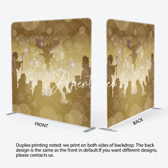 Aperturee - Aperturee Holy Light Nativity Christmas Pillow Case Backdrop