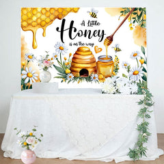 Aperturee - Aperturee Honey Bee Is On The Way Sweet Baby Shower Backdrop