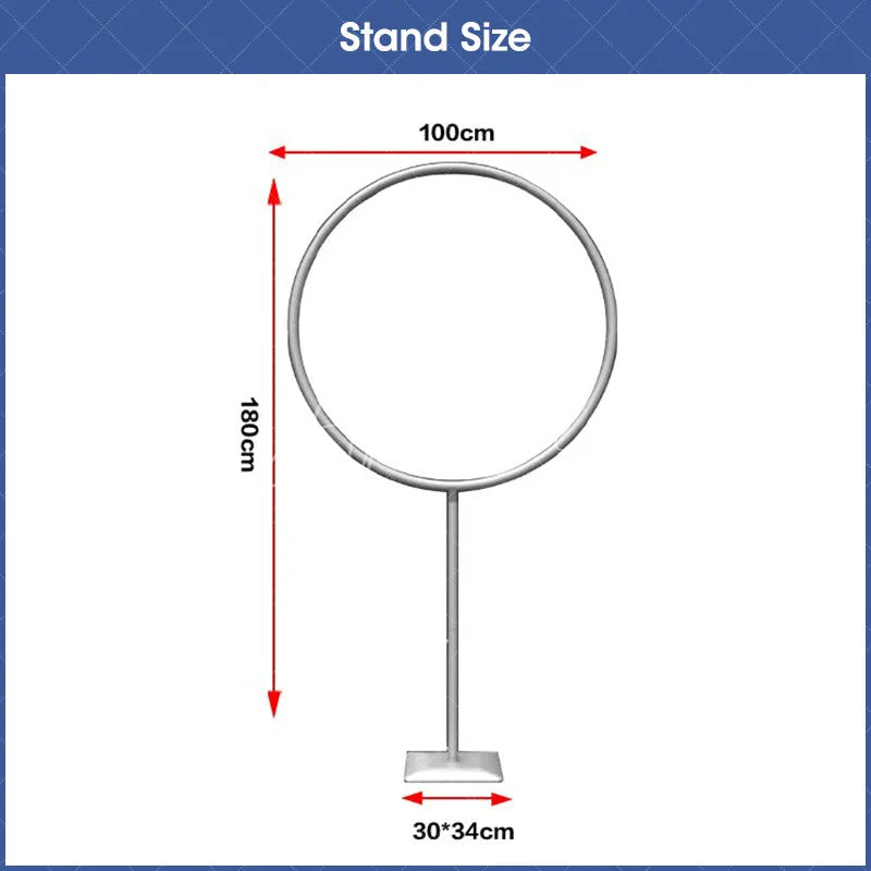 Aperturee - Aperturee Hoop Balloon Circle Loop Stand for Party Question Mark Half Circle Shape Gender Reveal Decor Balloon Frame