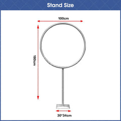 Aperturee - Aperturee Hoop Balloon Circle Loop Stand for Party Question Mark Half Circle Shape Gender Reveal Decor Balloon Frame