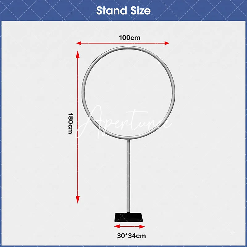 Aperturee - Aperturee Hoop Balloon Circle Loop Stand for Party Question Mark Half Circle Shape Gender Reveal Decor Balloon Frame