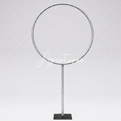 Aperturee - Aperturee Hoop Balloon Circle Loop Stand for Party Question Mark Half Circle Shape Gender Reveal Decor Balloon Frame