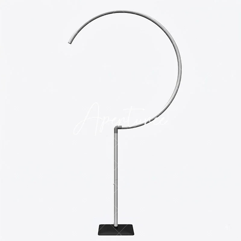 Aperturee - Aperturee Hoop Balloon Circle Loop Stand for Party Question Mark Half Circle Shape Gender Reveal Decor Balloon Frame