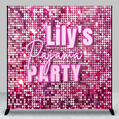 Aperturee - Aperturee Hot Pink Sparkle Sequins Custom Pajama Party Backdrop