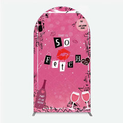 Aperturee - Aperturee Hot Pink That is So Fetch Arch Backdrop Mean Girls Theme Bridal Shower and Party Decoration