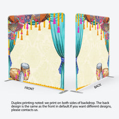 Aperturee - Aperturee Indian Drum Diwali Party Square Double-Sided Backdrop