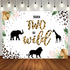 Aperturee - Aperturee Junle Born Two Be Wild Safari Happy Birthday Backdrop