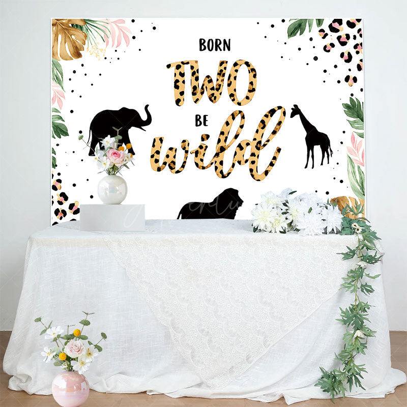 Aperturee - Aperturee Junle Born Two Be Wild Safari Happy Birthday Backdrop