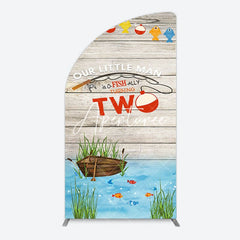 Aperturee - Aperturee Lake O Fish Ally Wooden 2nd Birthday Half Moon Arch Backdrop