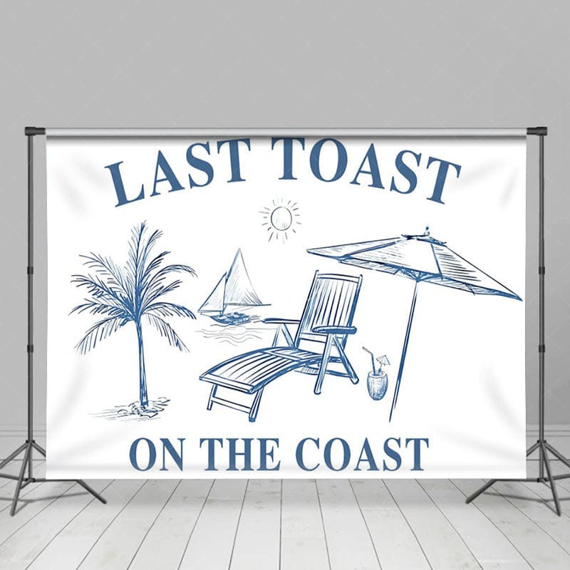 Aperturee - Aperturee Last Toast On The Coast Cute Summer Holiday Backdrop