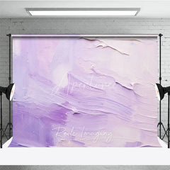 Aperturee - Aperturee Lavender and White Abstract Oil Painting Texture Photography Backdrop Artistic Portrait Photo Studio Prop