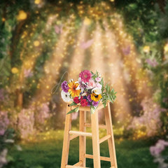 Aperturee - Aperturee Lavender Jungle Shiny Bokeh Halo Butterfly Backdrop