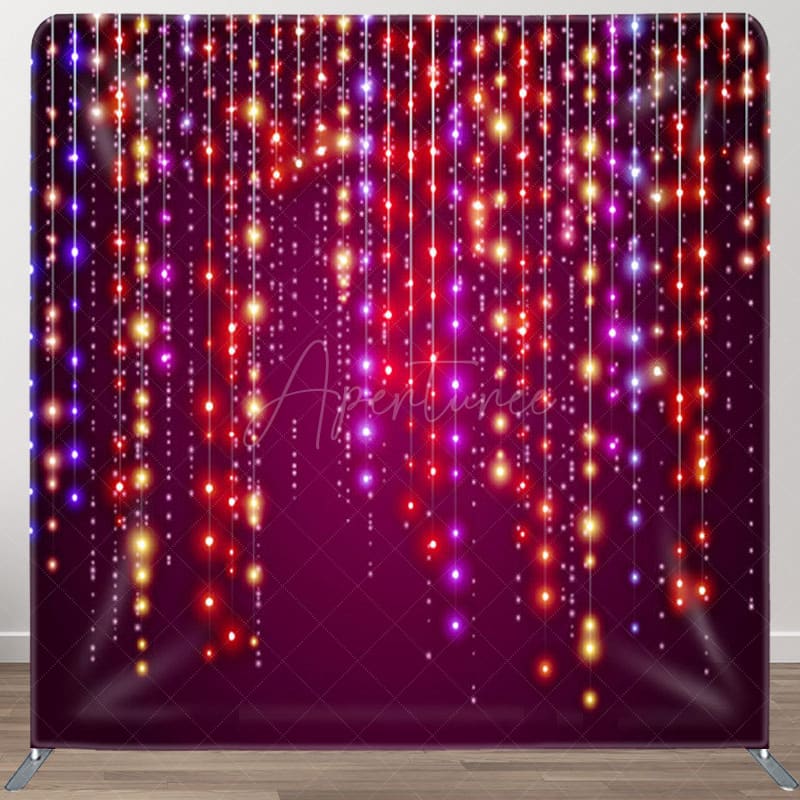 Aperturee - Aperturee Led Lights Strings Dark Purple Party Backdrop Cover