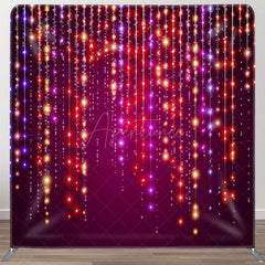 Aperturee - Aperturee Led Lights Strings Dark Purple Party Backdrop Cover