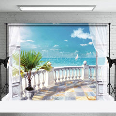 Aperturee - Aperturee Leisurely Seaside Vacation Villa Summer Backdrop