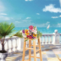 Aperturee - Aperturee Leisurely Seaside Vacation Villa Summer Backdrop