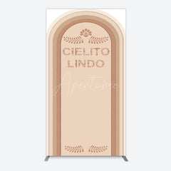 Aperturee - Aperturee Light Brown Leaf Cielito Lindo Birthday Rectangle Backdrop