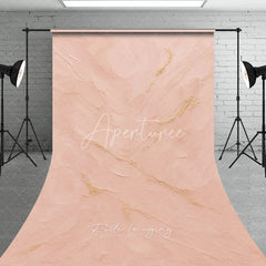 Aperturee - Aperturee Light Pink Textured Sweep Backdrop with Gold Accents Elegant Abstract Photography Background for Portraits