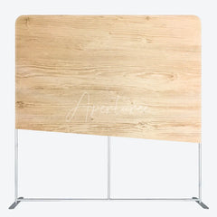 Aperturee - Aperturee Light Wood Texture Tension Fabric Backdrop Natural Wooden Planks Decor Rustic Farmhouse Theme Background for Portrait