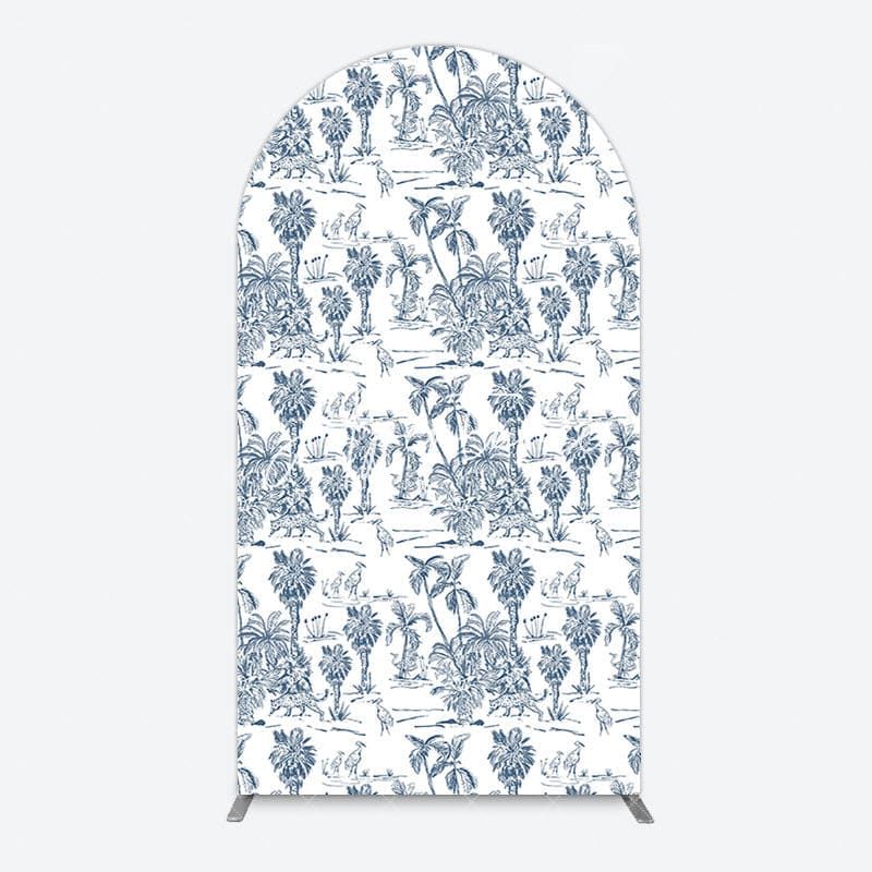 Aperturee - Aperturee Line Trees Wetland Animals Birthday Arch Backdrop