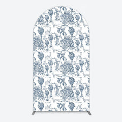 Aperturee - Aperturee Line Trees Wetland Animals Birthday Arch Backdrop