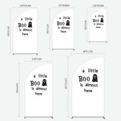 Aperturee Aperturee Little Boo Almost Here Baby Shower Half Moon Arch Backdrop