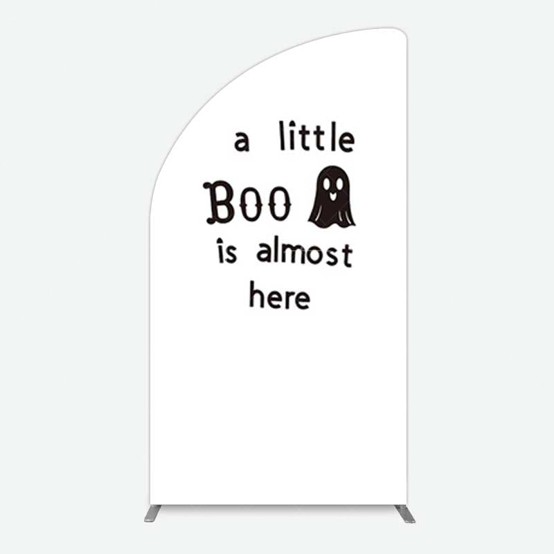 Aperturee Aperturee Little Boo Almost Here Baby Shower Half Moon Arch Backdrop