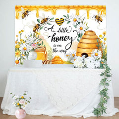 Aperturee - Aperturee Little Honey Bee Is On The Way Baby Shower Backdrop