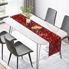 Aperturee - Aperturee Love Flower Root Sprout Valentines Day Table Runner