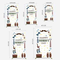 Aperturee - Aperturee Love Stars Tie Watch Happy Fathers Day Rectangle Backdrop