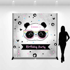 Aperturee - Aperturee Lovely Cartoon Panda Sweet Birthday Custom Backdrop