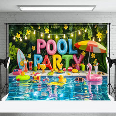 Aperturee - Aperturee Lovely Sweet Hawaiian Summer Pool Party Backdrop